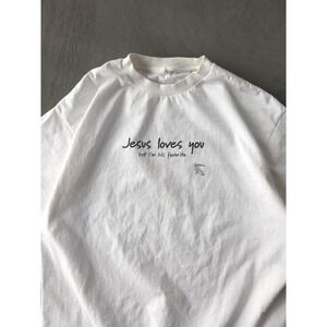 Vintage 2000s Jesus Loves You But I'm His Favorite‎ Grimm Comic T-shirt XL Funny